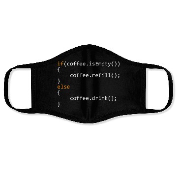 Discover Programmer Coffee For Coders Face Masks