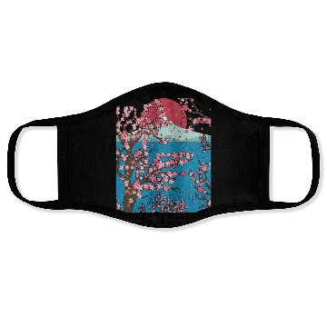 Discover Japan cherry blossom gift sunset sakura Face Masks