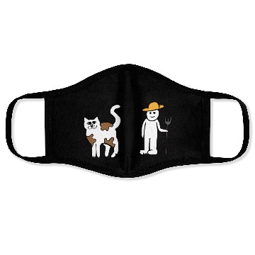 Discover Cattle Cat Farmer Face Masks