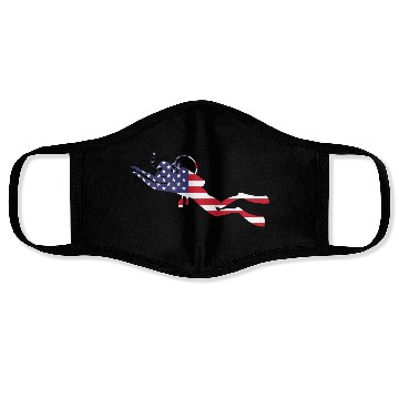 Discover American Flag USA Diving Scuba Diver Face Masks