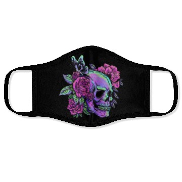 Discover Skeleton Face Masks, Neon Skull Roses Gothic Skeleton