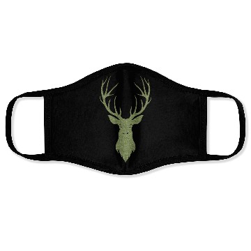 Discover Graceful Buck Deer Silhouette Face Masks