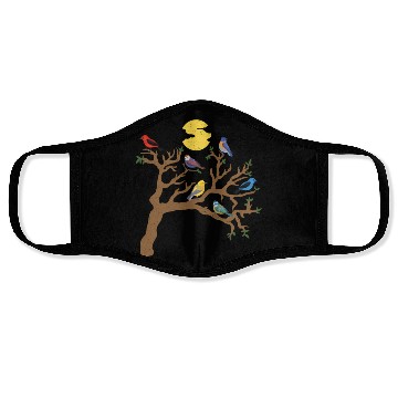Discover Wild Nature With Trees And Birds Face Masks