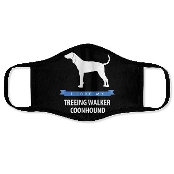 Discover I Love My Treeing Walker Coonhound Face Masks