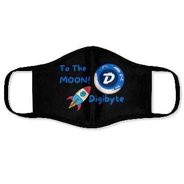 Discover Digibyte To The Moon Face Masks