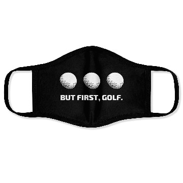 Discover But first golf Face Masks
