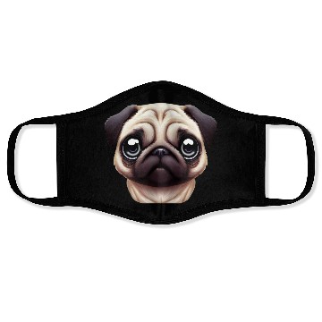 Discover Unique Pug Portrait Face Masks
