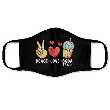 Discover Peace Love Boba Tea Face Masks