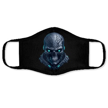 Discover Dark cyberpunk Skull artwork Face Masks