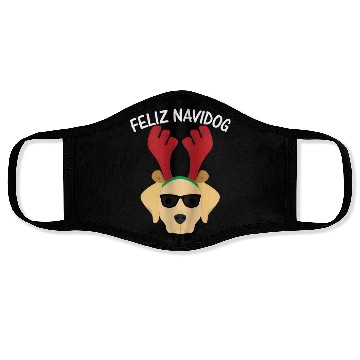 Discover Feliz Navidog Navidad Labrador Retriever Face Masks