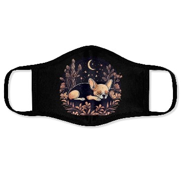 Discover Chihuahua | Sunday Sleep Cute Dog Good Night Face Masks
