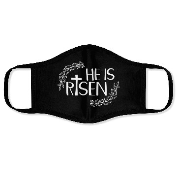 Discover He Is Risen For Christian Happy Easter Jesus Swea Face Masks