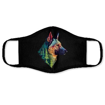 Discover German Shepherd Forest Face Masks