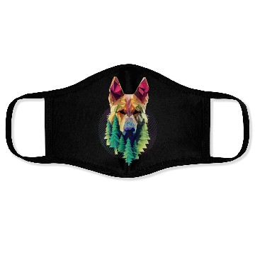 Discover German Shepherd Forest Face Masks