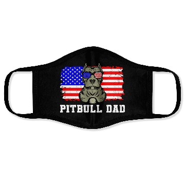 Discover Pitbull Dad Face Masks