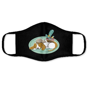 Discover Sleepy Beagle And Cat Face Masks