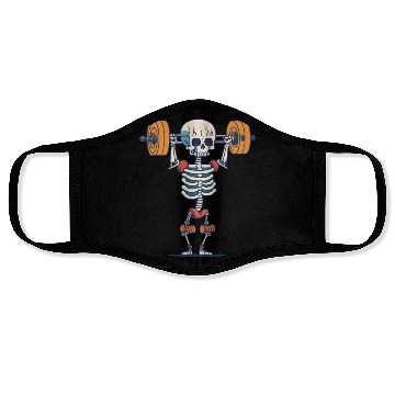 Discover Weightlifting Gym Skeleton Face Masks