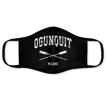 Discover Ogunquit Maine Nautical Crossed Oars Face Masks