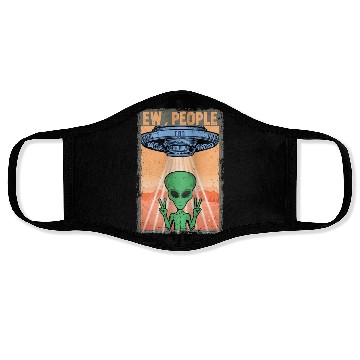 Discover Ew People Alien Funny Ufo Vintage Face Masks
