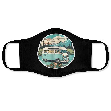 Discover Classic Camper Van Face Masks