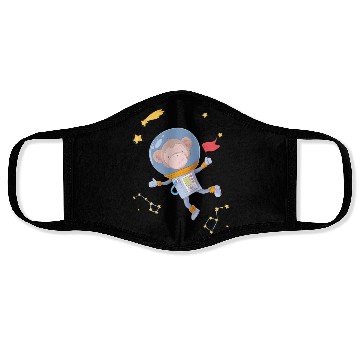 Discover Astronaut Space Monkey Galaxy For Face Masks