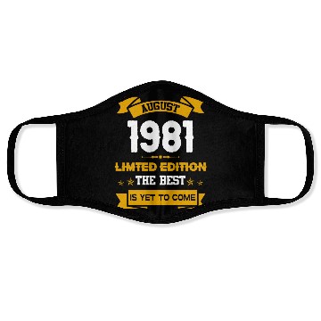 Discover August 1981 Birthday Surprise Face Masks