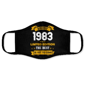 Discover August 1983 Birthday Surprise Face Masks