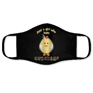 Discover Just A Girl Who Loves Chickens Face Masks