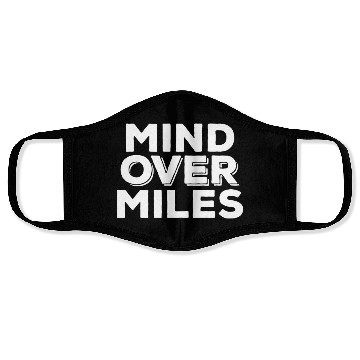 Discover RUNNING MIND OVER MILES Face Masks