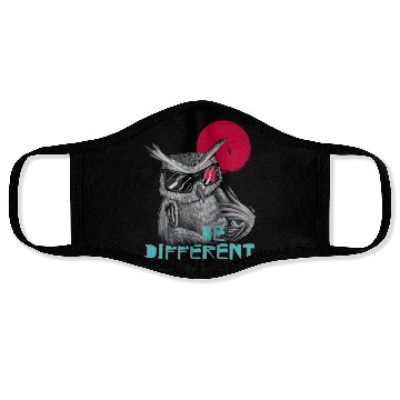 Discover Be different owl - unique & special Face Masks
