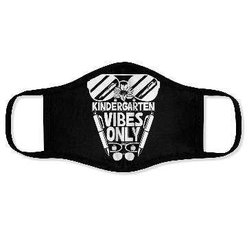 Discover Kindergarten Vibes Only Back to School Funny Face Masks