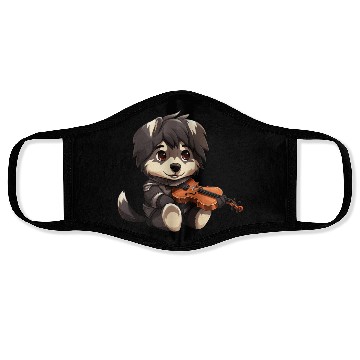 Discover husky German Shepherd with Violin – Musical Dog De Face Masks