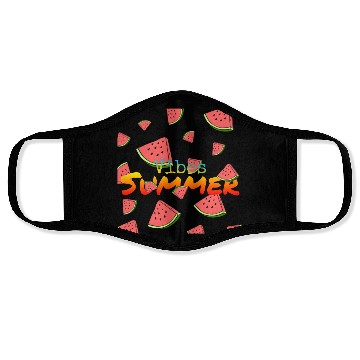 Discover Vibes Summer ,watermelon , Summer design Face Masks