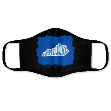 Discover Kentucky Typography Sticker in State Shape Face Masks