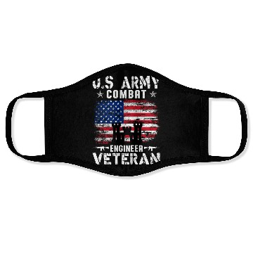 Discover US Army Combat Engineer Veteran Face Masks