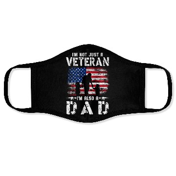 Discover I'm Not Just A Veteran I m Also A Dad Face Masks