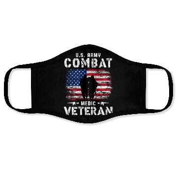 Discover US Army Combat Medic Veteran Face Masks