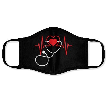Discover Funny Heart Beats Nurse Nursing Doctor Medical Face Masks