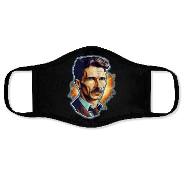 Discover Nikola Tesla Physics Nerd Geek Natural Sciences Face Masks