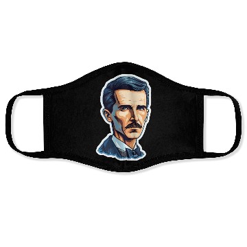 Discover Nikola Tesla Physics Geek Nerd Face Masks