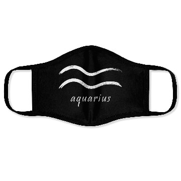 Discover Zodiac Symbol Sign Aquarius Face Masks