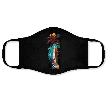 Discover Surfing Board ,waves and Coconut Tree Face Masks