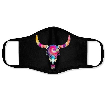 Discover Cow Face Masks, Cow Skull Tie Dye Watercolor Face Masks, Cow