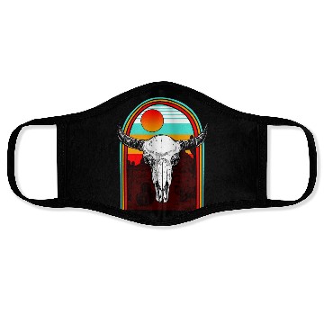 Discover Cow Face Masks, Cow Skulls Hippie Aztec Face Masks, Cow Fan
