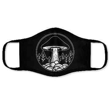 Discover Mushroom Picker Fungi Forest Face Masks