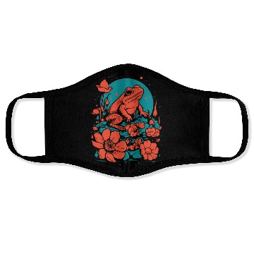 Discover Goth Poison Frog Goblincore Fairycore Floral Frogs Face Masks