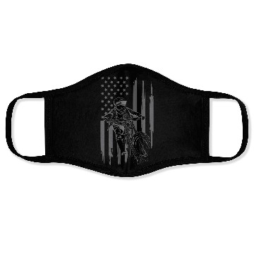Discover Mountain Bike Usa Flag Face Masks