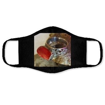 Discover Red Coral sterling silver ring for women Face Masks