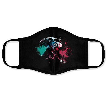 Discover Colerfull Splash Art Farm animals Goat head Face Masks