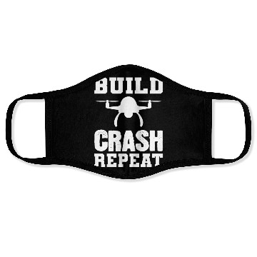 Discover Build Crash Repeat Pilot Gift Face Masks